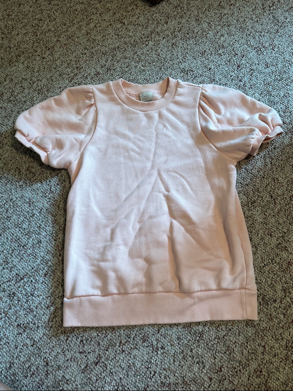 Pink puff sleeve top